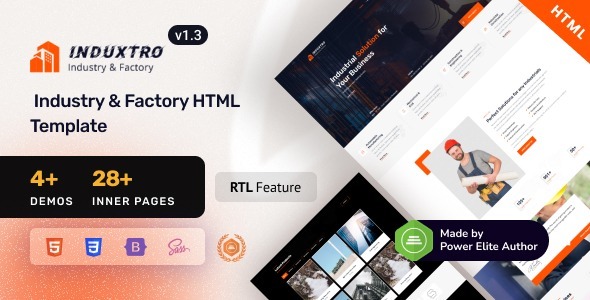 Induxtro - Industry & Factory Bootstrap 5 HTML Template
