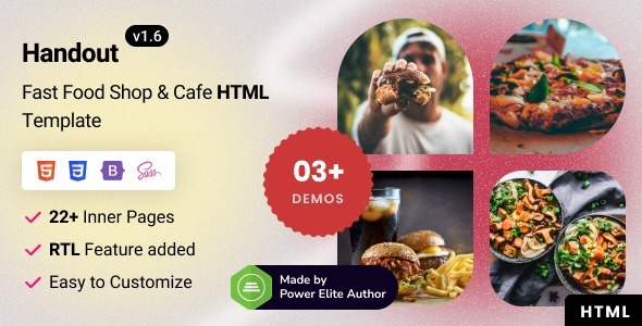 Handout - Fast Food & Cafe Restaurant Bootstrap 5 HTML Template