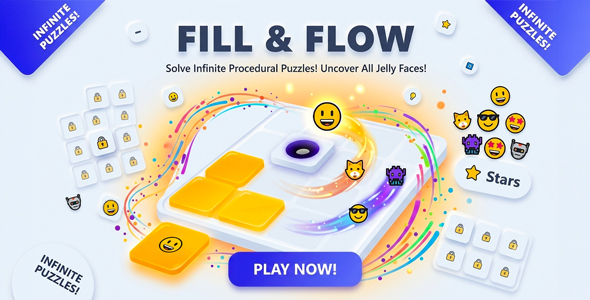 Fill and Flow | Neumorphic Puzzle HTML5 Game