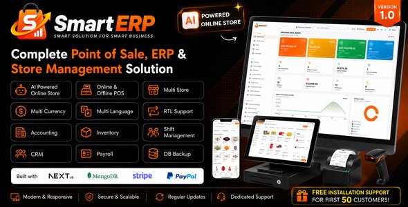 Smart ERP | Next.js POS and AI-Powered Online Store