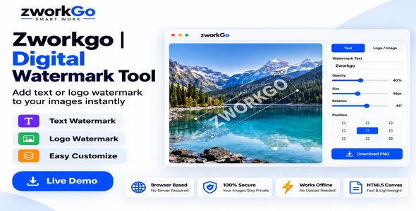 Zworkgo | Digital Watermark Tool