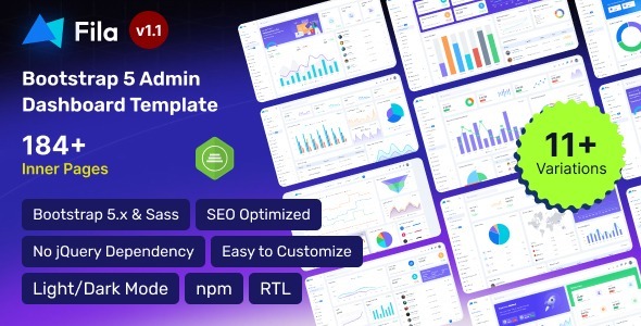Fila - Multipurpose Bootstrap 5 Admin Dashboard HTML Template