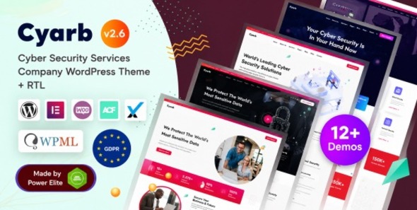 Cyarb - Cyber Security Services & IT Solutions Elementor WordPress Theme