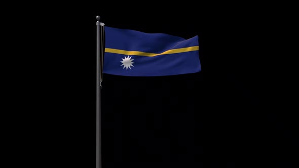 Nauru Flag  With Alpha 2K 