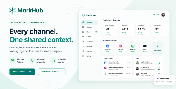MarkHub AI - All-in-One Marketing, Automation & Communication Platform (SAAS)