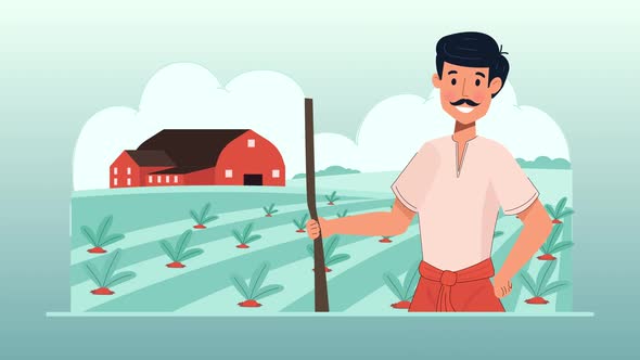 Indian Farming Character Animation 03