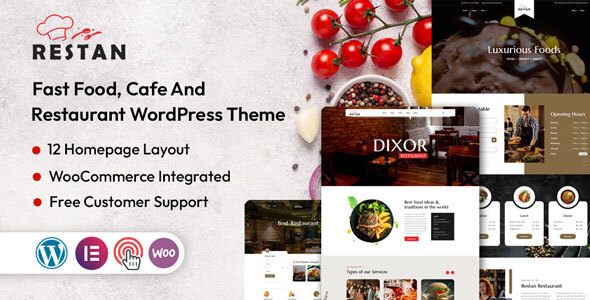 Restan - Food Restaurant WordPress Theme