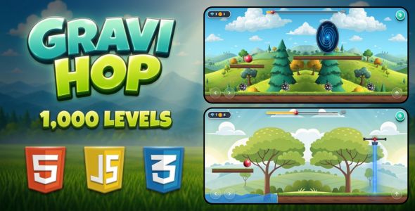 Gravi Hop | HTML5 Ball Jumping Game with 1000 Levels