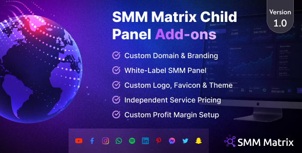 SMM Matrix Child Panel Addon – Build White-Label SMM Panels