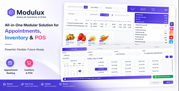 Modulux | Modular Business Management Platform - Appointment Booking, POS & Inventory