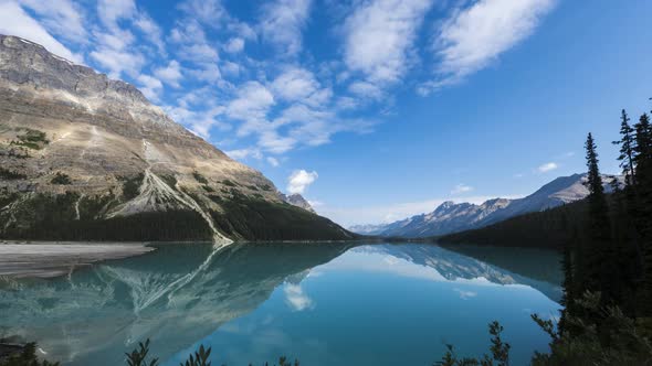 Vibrant Blue Peyto Lake Time Lapse 