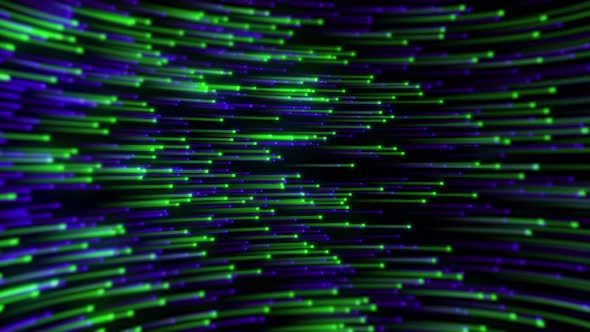 Blue and green digital background. Technology animation