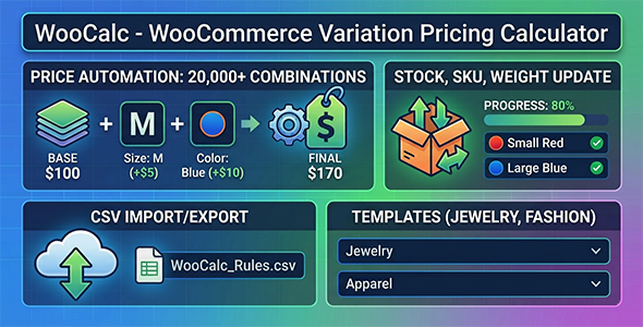 WooCalc - WooCommerce Variation Pricing Calculator