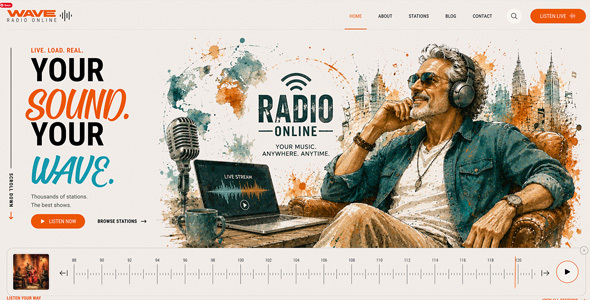 Avava - Online Radio Station HTML Template