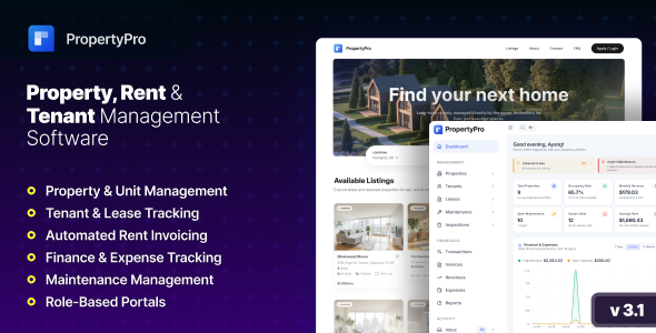 ropertyPro – Property Management Software for Real Estate, Rentals & Listings