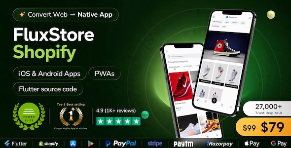 FluxStore Shopify - The Best Flutter E-commerce app
