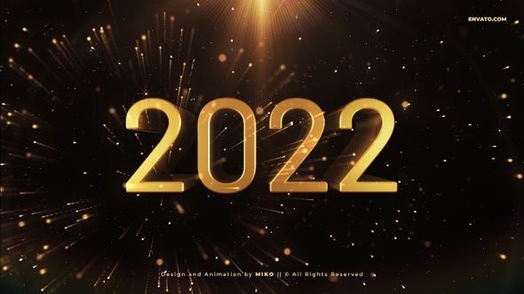 New Year 2022 Fireworks Background