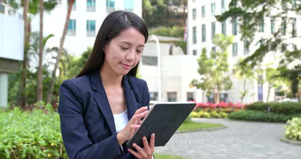 Young Businesswoman use of tablet computer