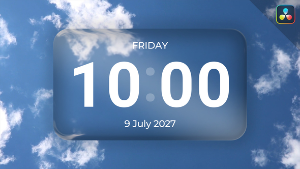 Digital Clock Widget | DaVinci Resolve