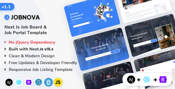 Jobnova - Next.js Job Board, Job Portal and Job Listing Template