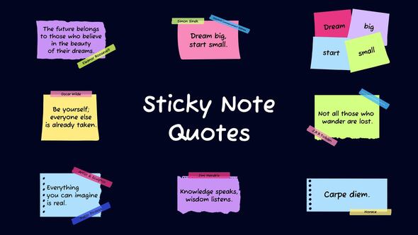 Sticky Note Quotes | MOGRT
