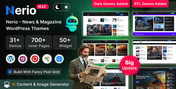 Nerio – News Magazine WordPress Theme