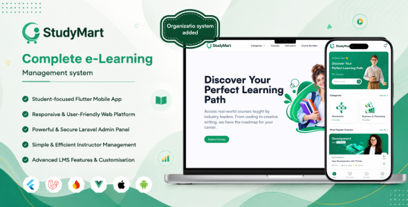StudyMart - Complete Learning Management System with eCommerce Store