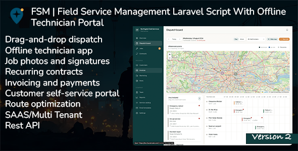 Lumina | Field Service Management Laravel Script With Offline Technician Portal