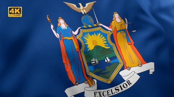 New York State Flag - 4K