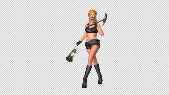 Pinup Girl - Construction Worker - Walk Loop