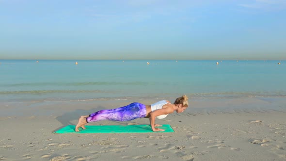 Woman Training on the Beach