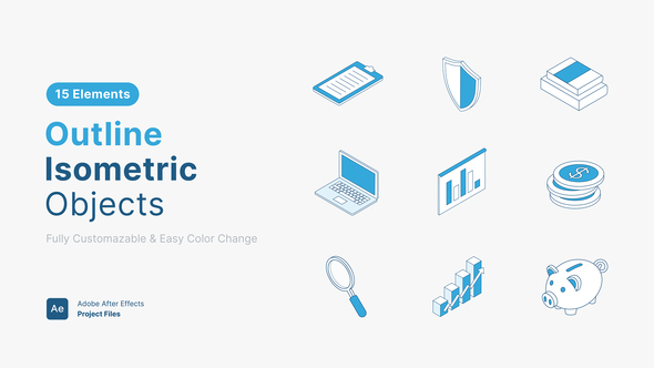Outline Isometric Icons