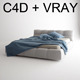 Bed Model + Materials - Vray for C4d - 3DOcean Item for Sale