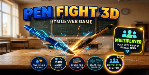 Pen Fight 3D | Real-Time Multiplayer HTML5 Physics Game