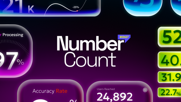Glass Number Count Widget