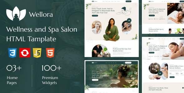 Wellora – Wellness & Spa Salon HTML Template