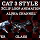 3 Style Cat Animation Loop - VideoHive Item for Sale