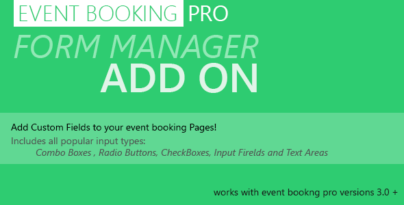 Introducing Forms Manager Add-on for Event Booking Pro