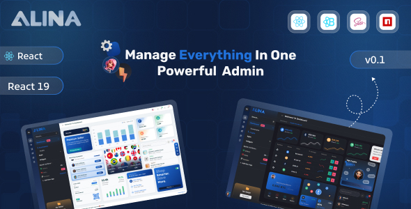 Alina React 19 + Typescript Admin Dashboard Template
