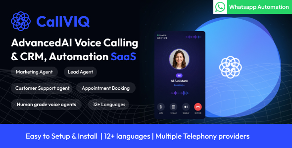 CallVIQ – AI Voice Calling & CRM SaaS for Marketing, Sales, Support & Lead Automation