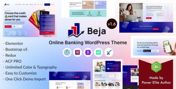 Beja - Banking Finance & Fintech Elementor WordPress Theme