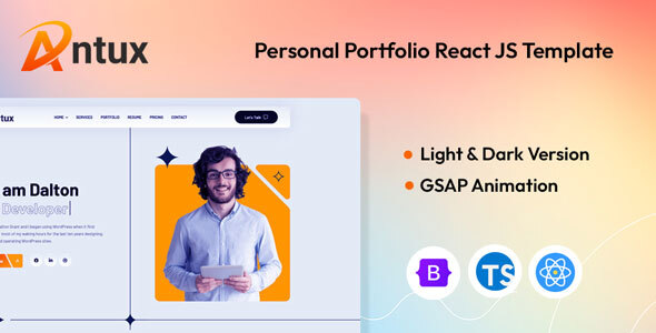 Antux – Portfolio React Js Template