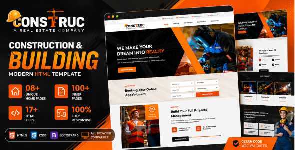 Construc | Ultimate Construction Company website template