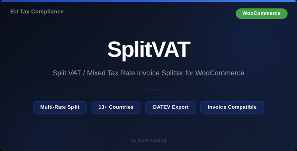 SplitVAT - WooCommerce Split VAT / Mixed Tax Rate Invoice Splitter