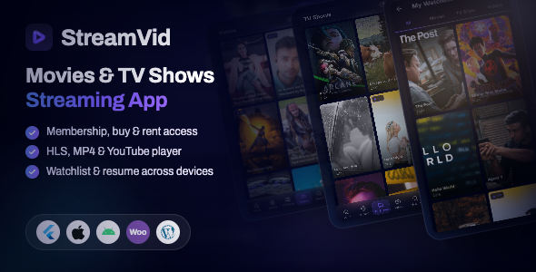 StreamVid | Movies and TV Shows Streaming App