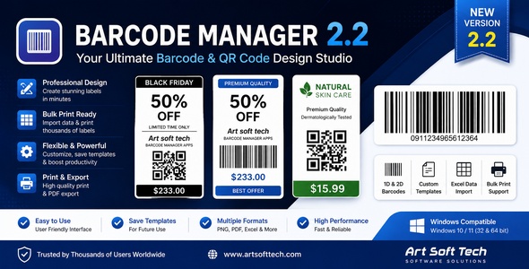 Barcode Manager - Barcode Generator Software-Source Code