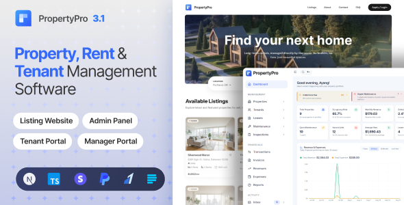 PropertyPro – Property Management Software for Real Estate, Property Rentals & Listings
