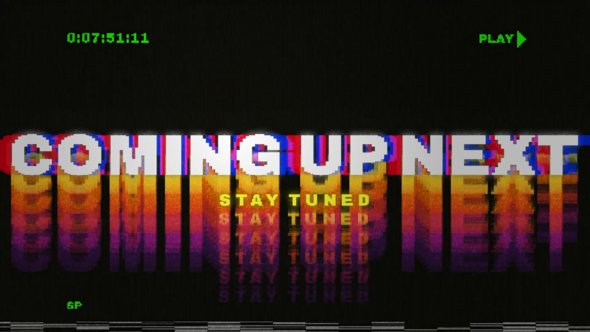 VHS Glitch Text Reveal