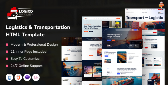Logixo – Logistics & Transportation HTML Template