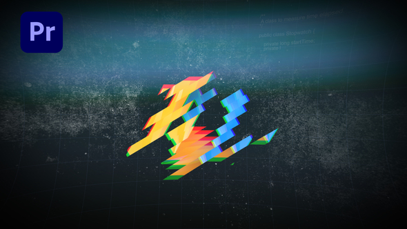 Glitch Logo Intro Mogrt